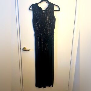 Enfocus Studio black Sleeveless Party Jumpsuit Womens size 4